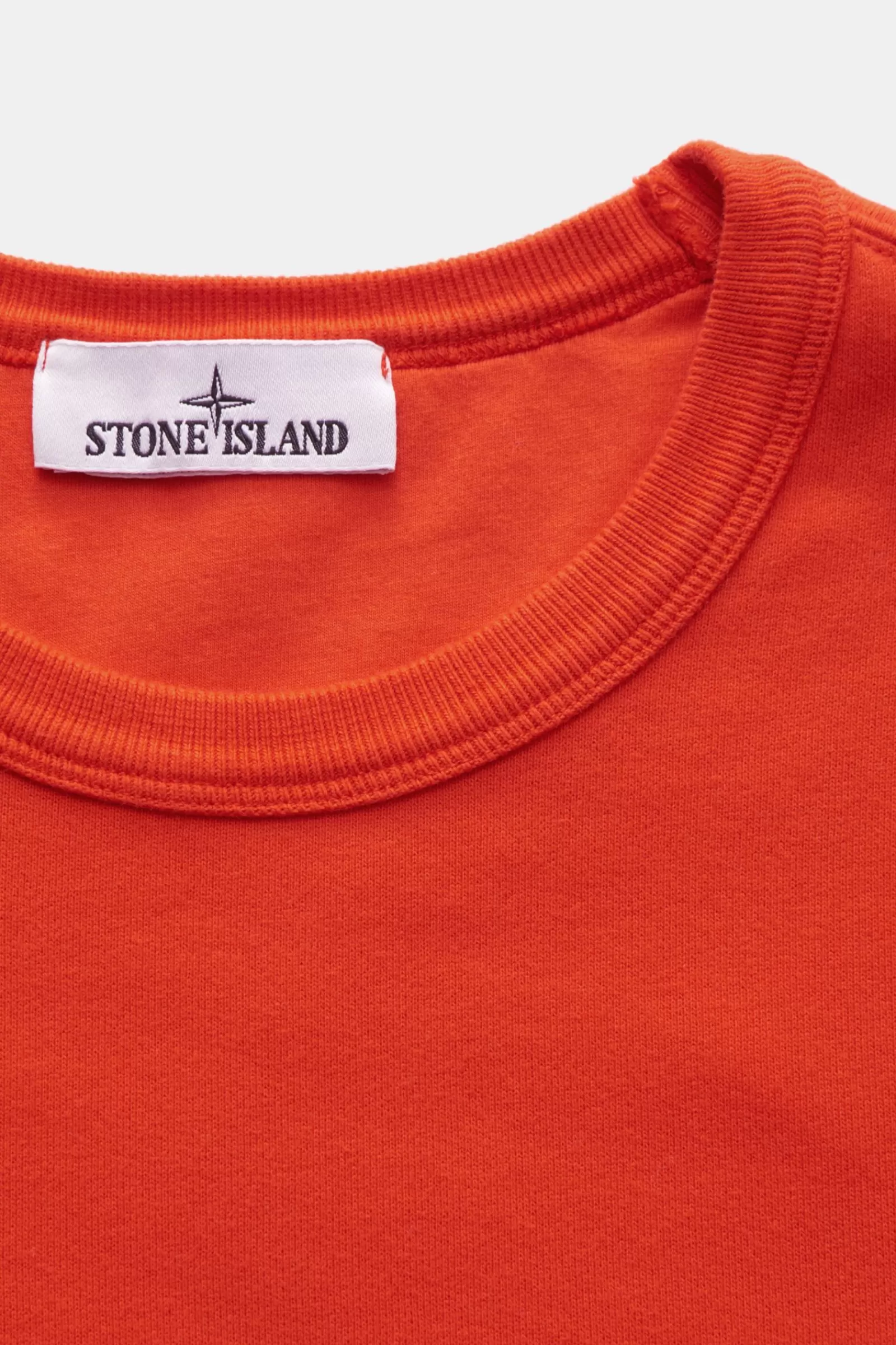 Crew Neck Sweatshirt Red-Orange^Stone Island Discount