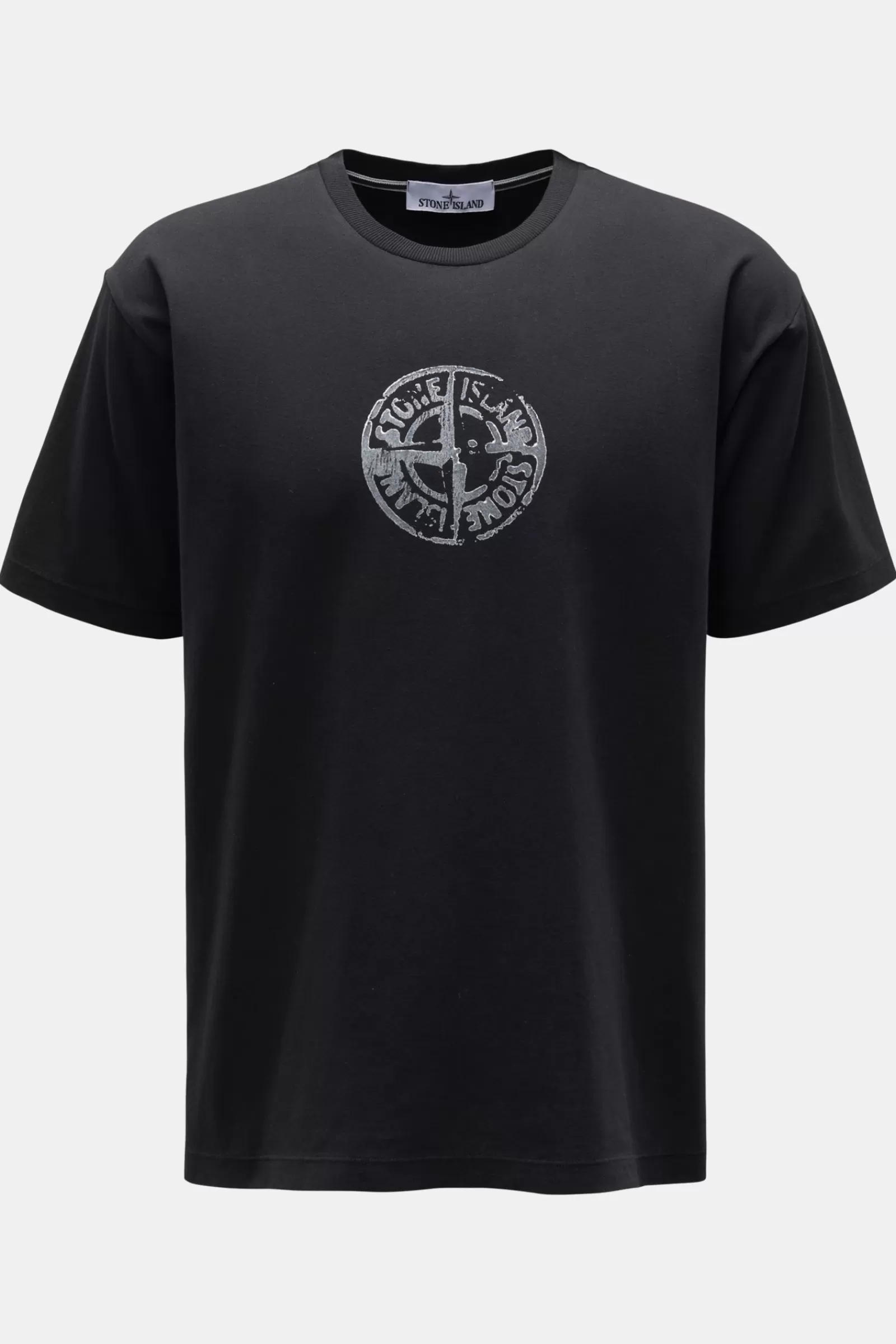 Crew Neck T-Shirt Black>Stone Island Flash Sale