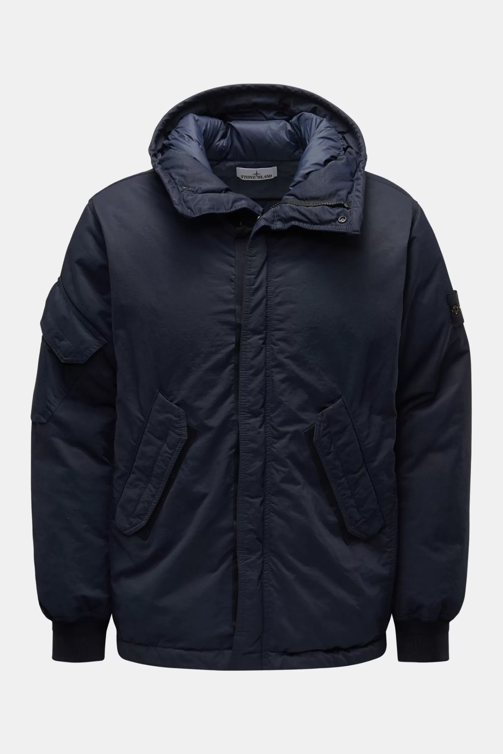 Down Jacket 'Opaque Nylon Twill Down-Tc' Navy>Stone Island Shop