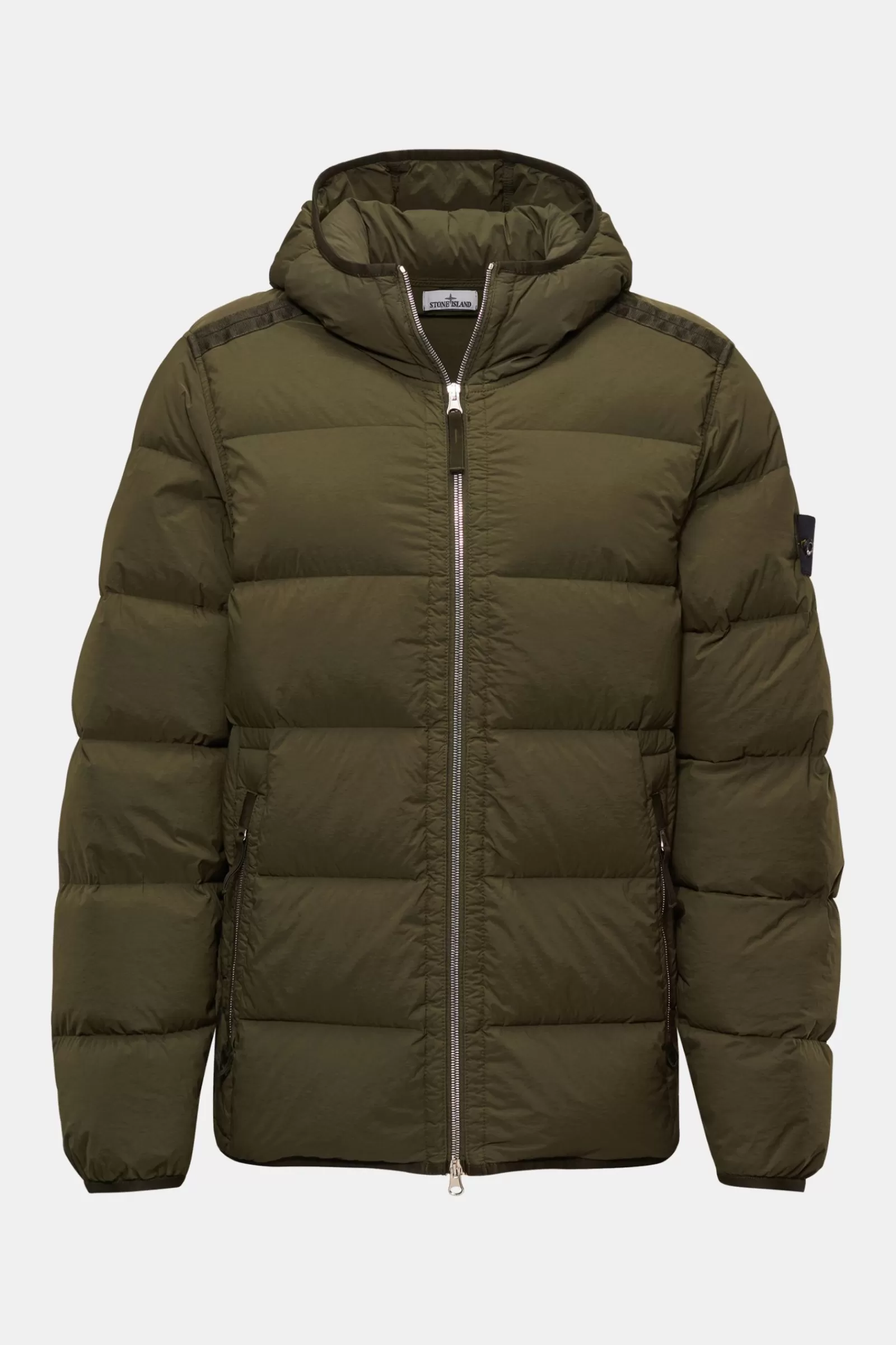 Down Jacket 'seamless Tunnel Nylon Down-Tc' Olive>Stone Island Store