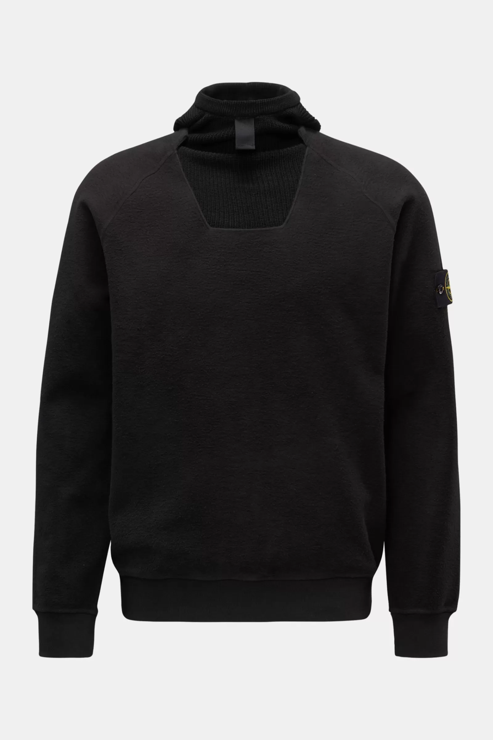 Hooded Jumper Black>Stone Island Cheap