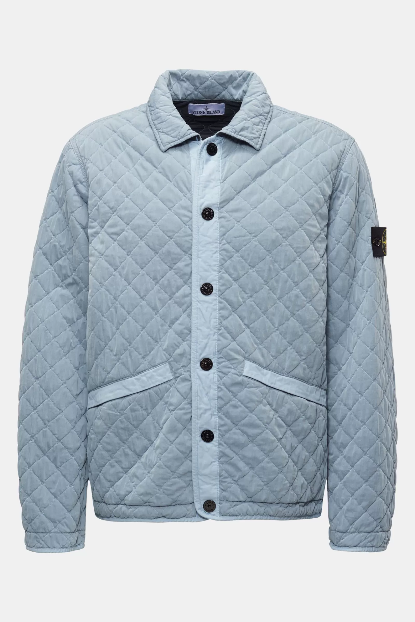 Quilted Jacket '50 Fili Quilted-Tc' Smoky Blue>Stone Island Outlet