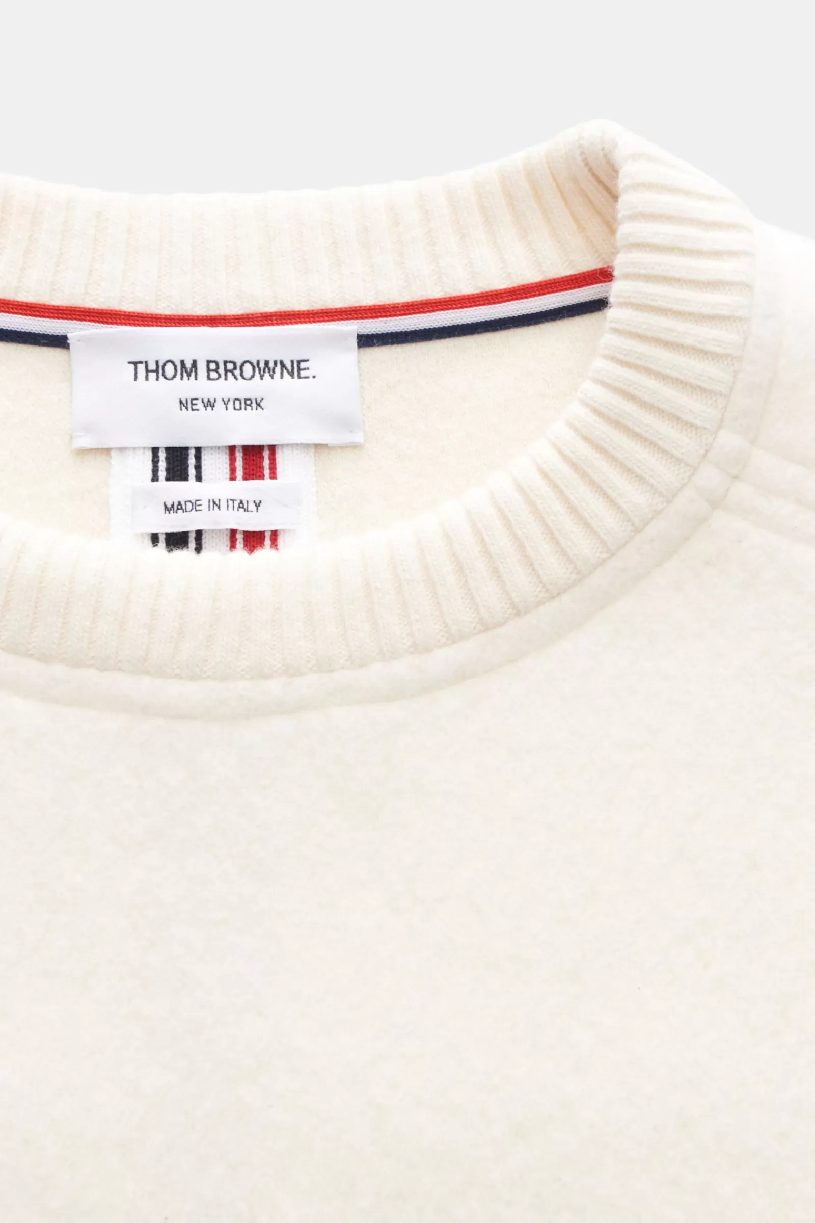 Crew Neck Jumper Cream>Thom Browne Discount