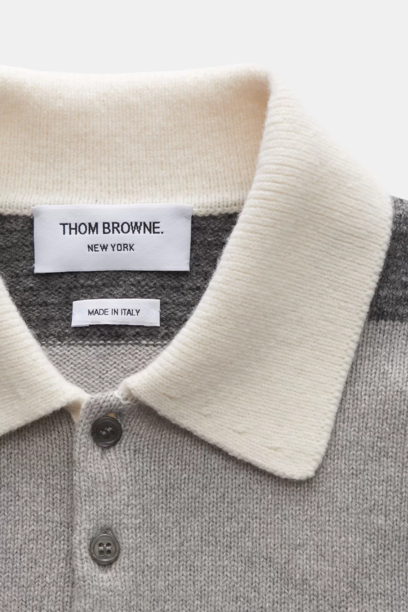 Knit Polo Grey Striped^Thom Browne Shop