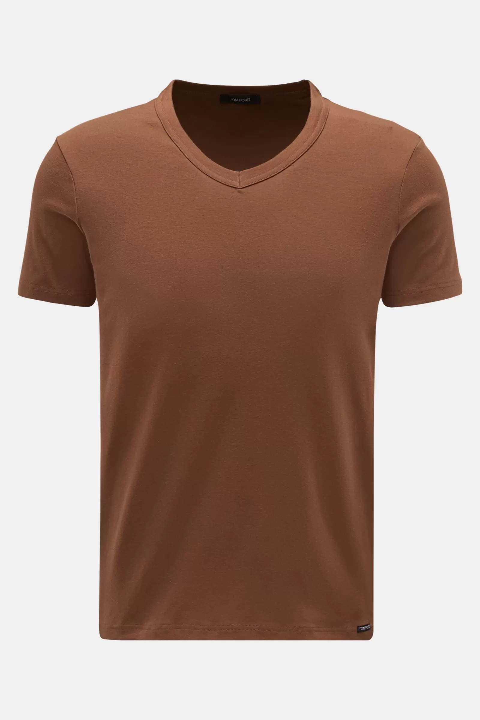 V-Neck T-Shirt Brown>Tom Ford Shop