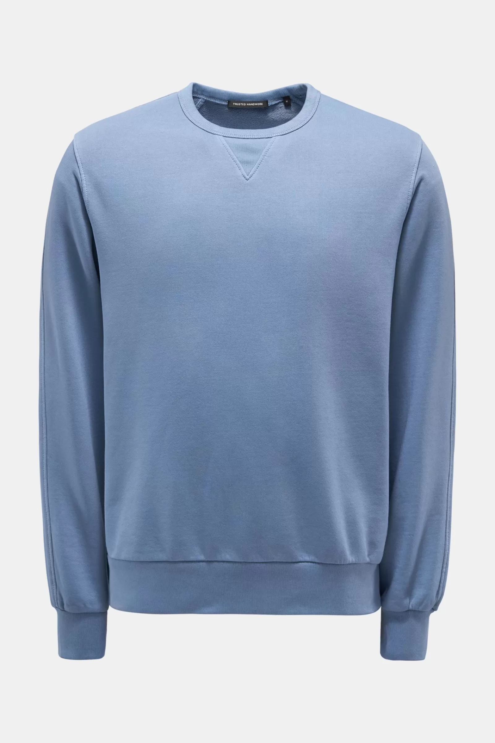 Crew Neck Sweatshirt Grey-Blue^Trusted Handwork Online