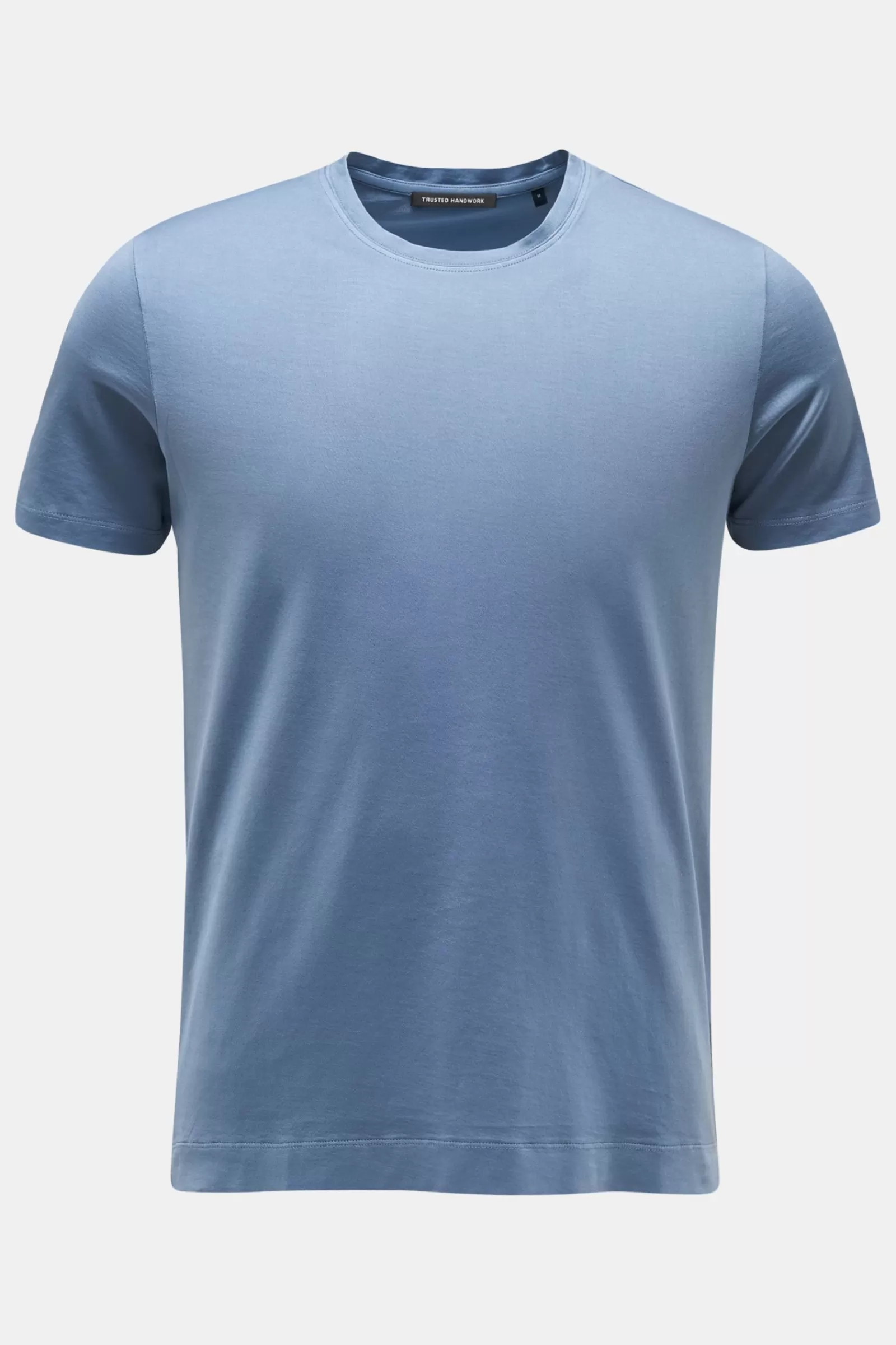 Crew Neck T-Shirt Smoky Blue>Trusted Handwork New