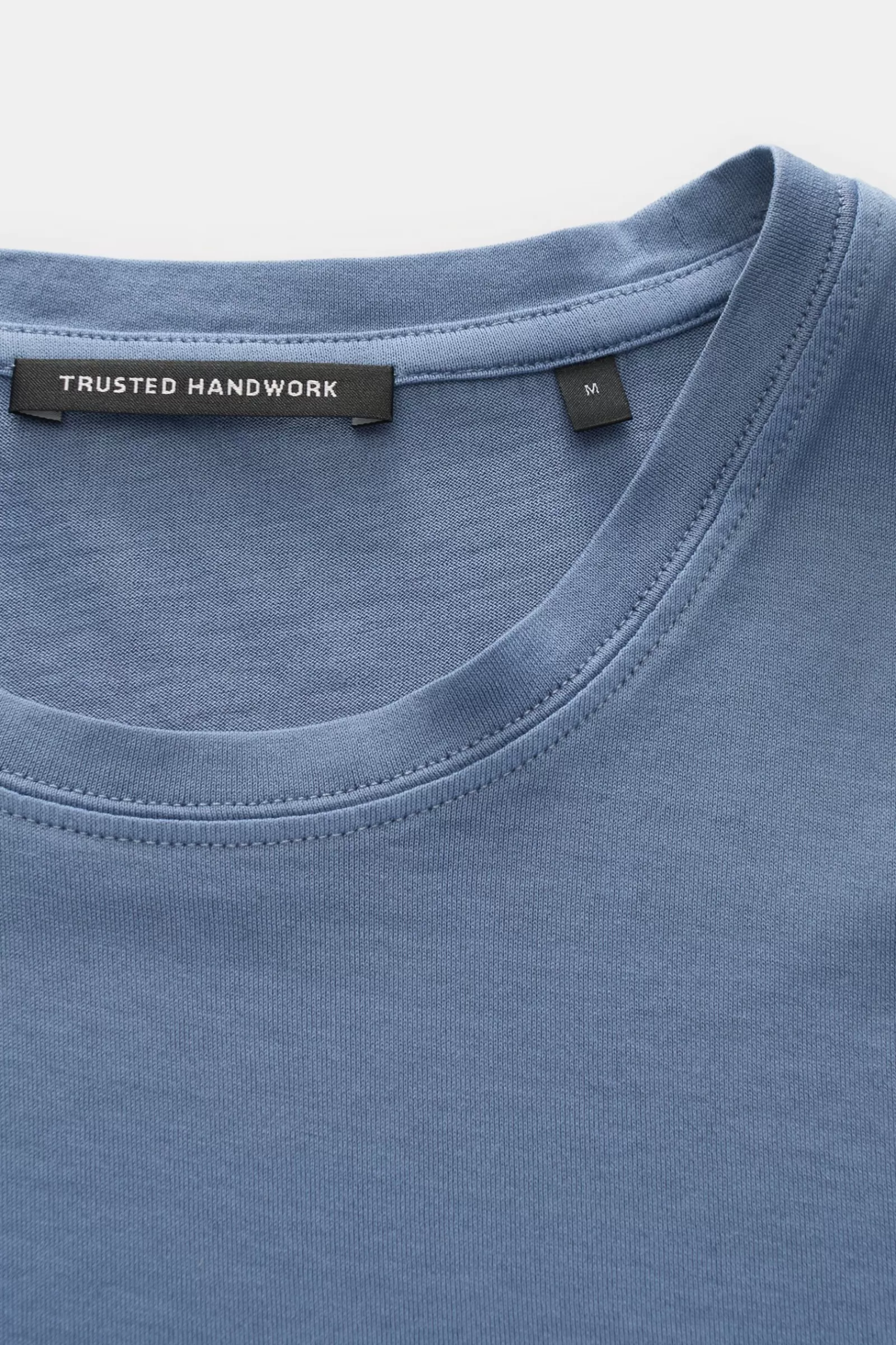 Crew Neck T-Shirt Smoky Blue>Trusted Handwork New