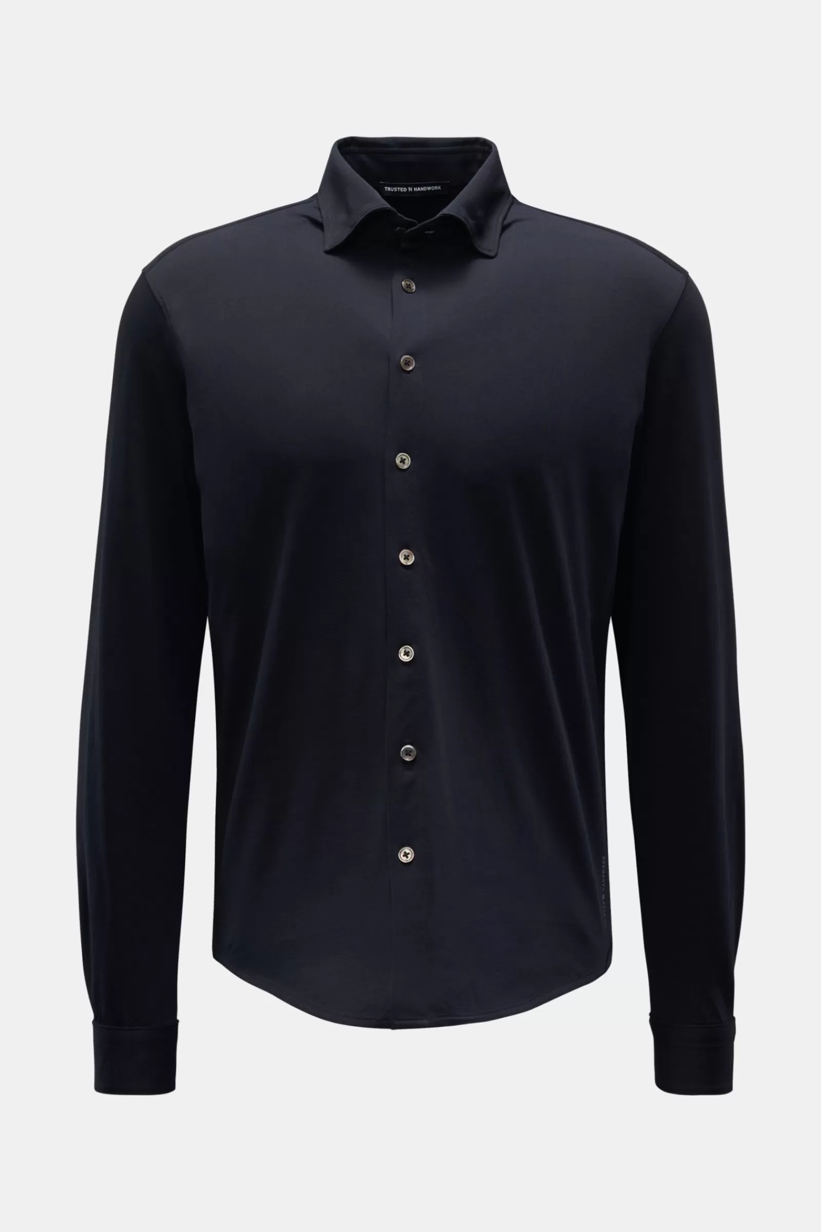 Jersey-Hemd Haifisch-Kragen Navy>Trusted Handwork Flash Sale