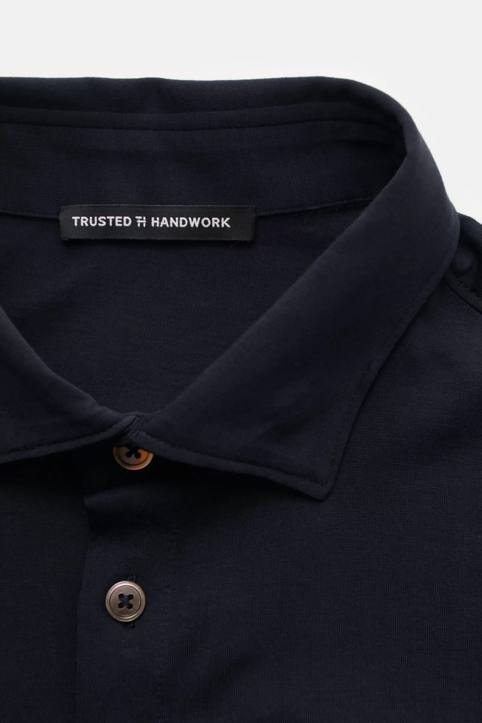 Jersey-Hemd Haifisch-Kragen Navy>Trusted Handwork Flash Sale