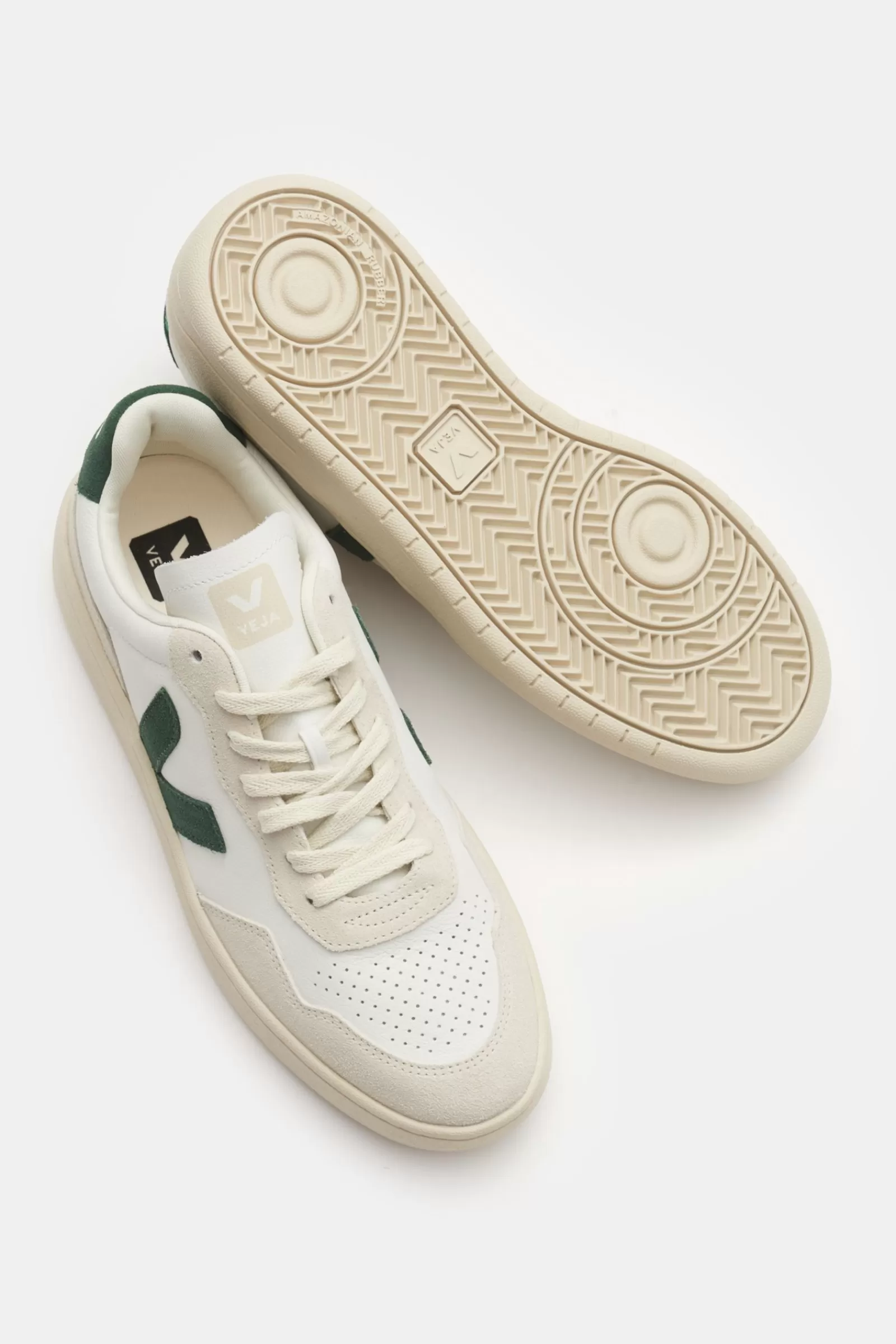 Sneakers 'V-90 O.T. Leather' Off-White/Beige/Dark Green^Veja Fashion