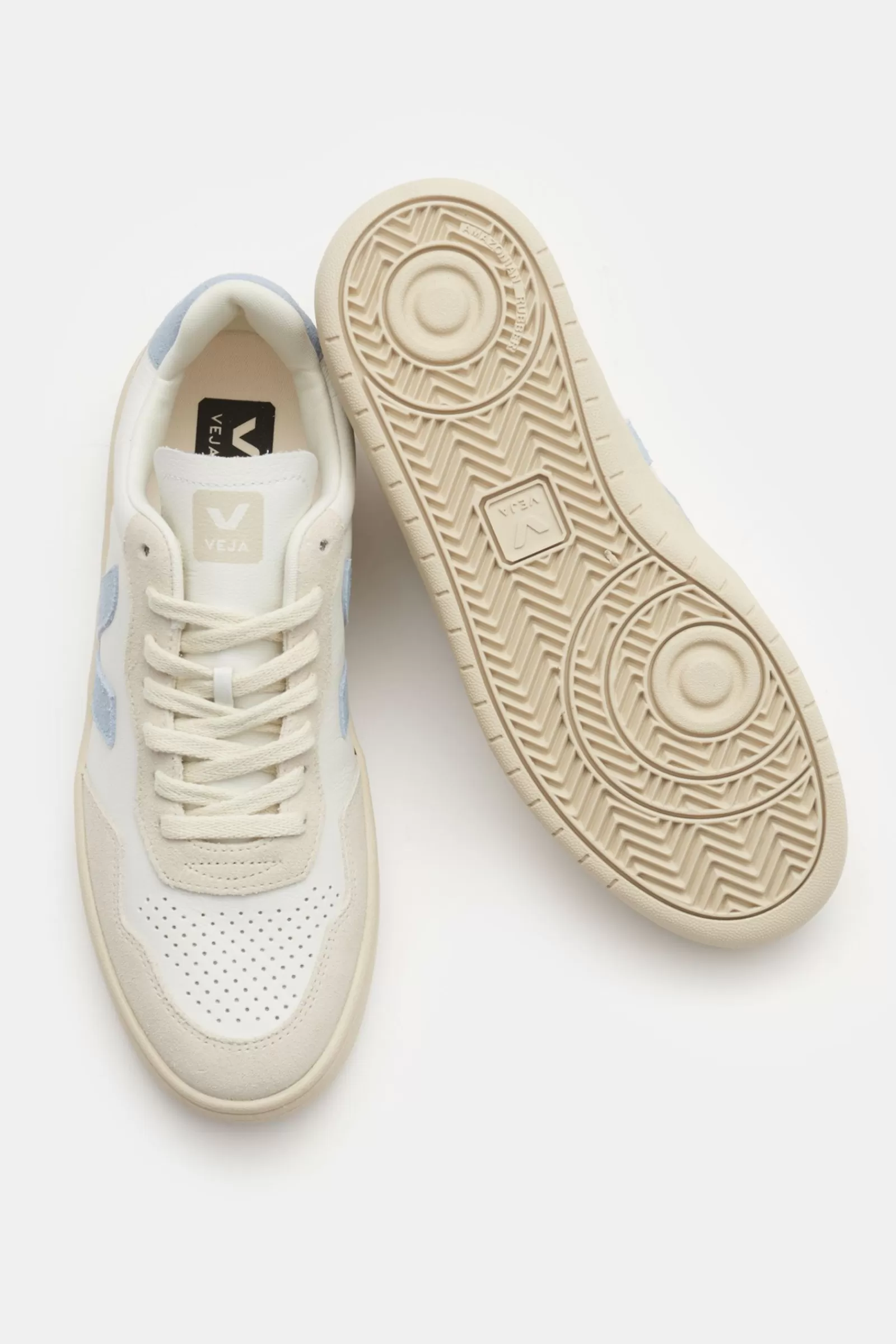 Sneakers 'V-90 O.T. Leather' Off-White/Beige/Light Blue^Veja Hot