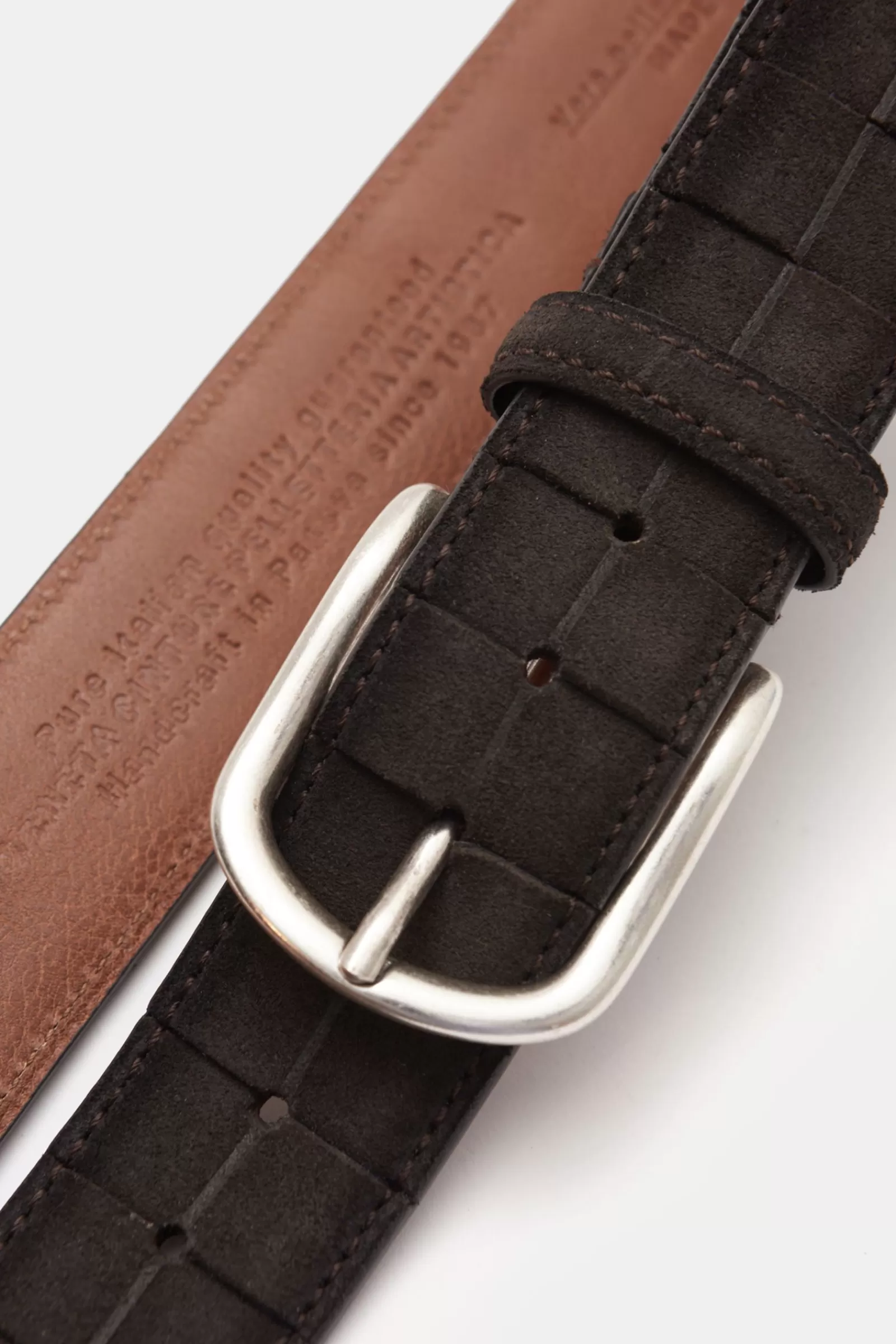 Plaited Belt Dark Brown^Veneta Cinture Store