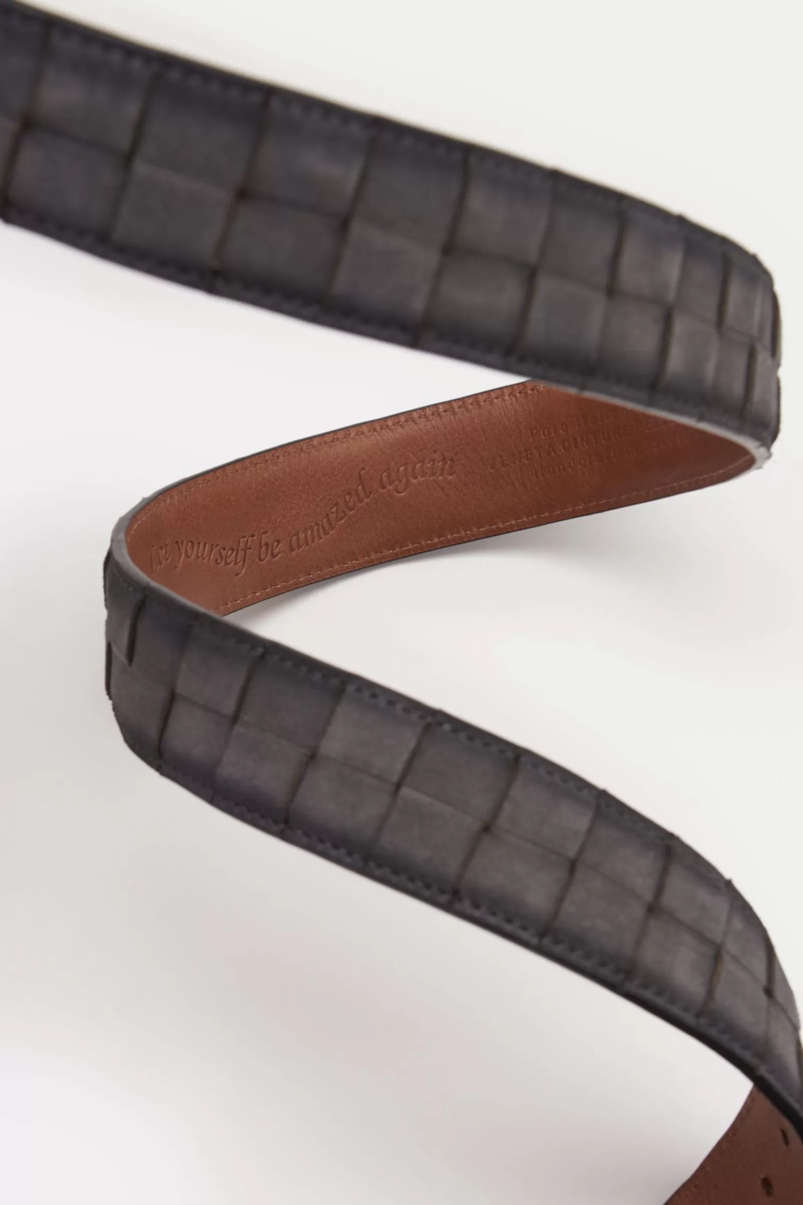 Plaited Belt Dark Grey^Veneta Cinture Discount