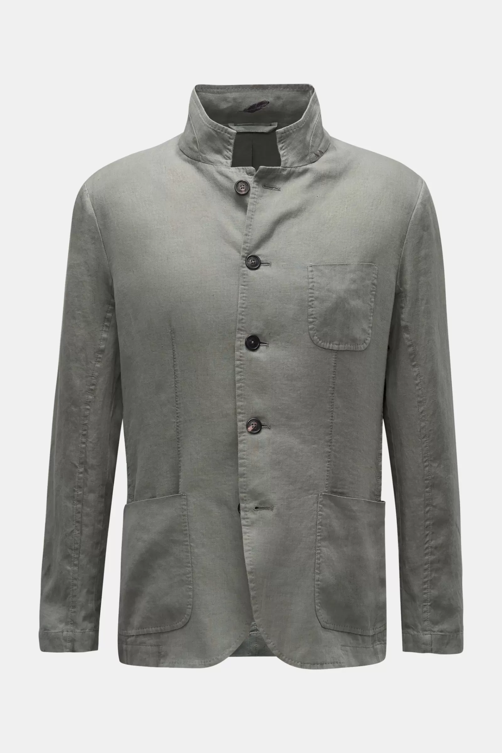 Weber + Weber Linen Jacket 'Linen Ww Blazer' Grey-Green>Weber+Weber Clearance