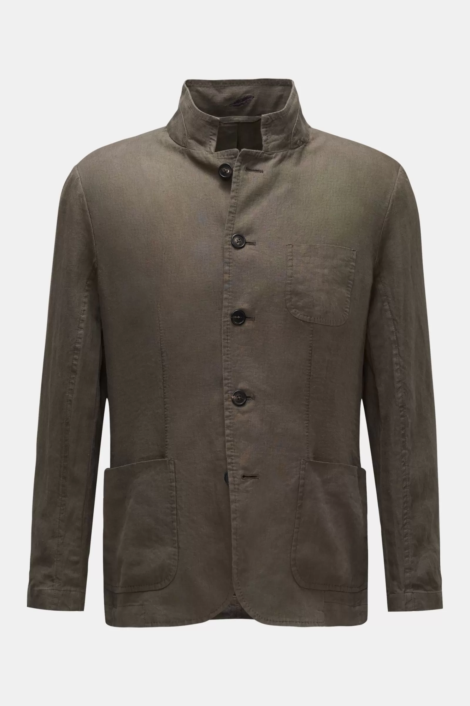 Weber + Weber Linen Jacket 'Linen Ww Blazer' Olive>Weber+Weber Sale