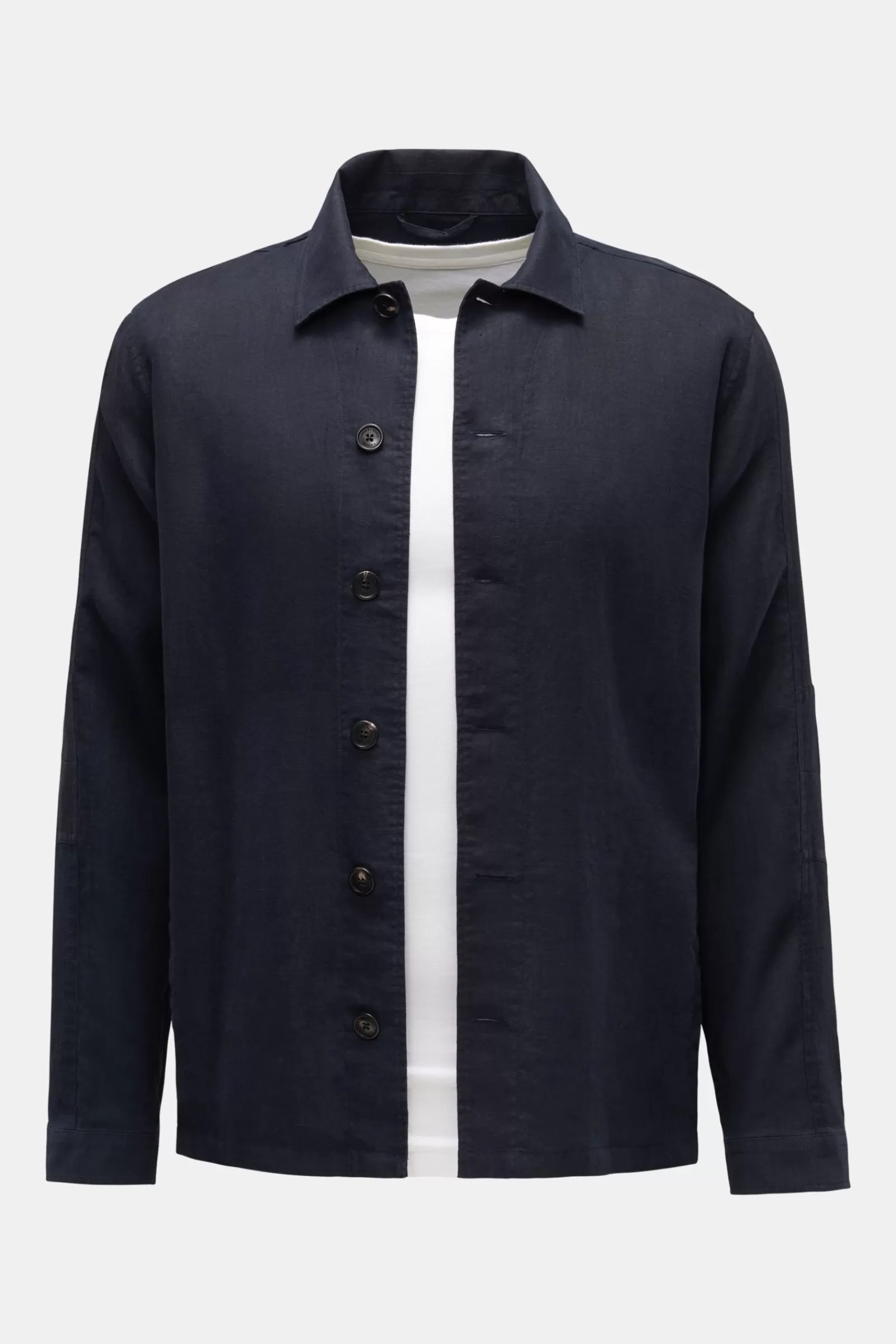 Weber + Weber Linen Overshirt 'Linen Light Overshirt' Navy>Weber+Weber Hot