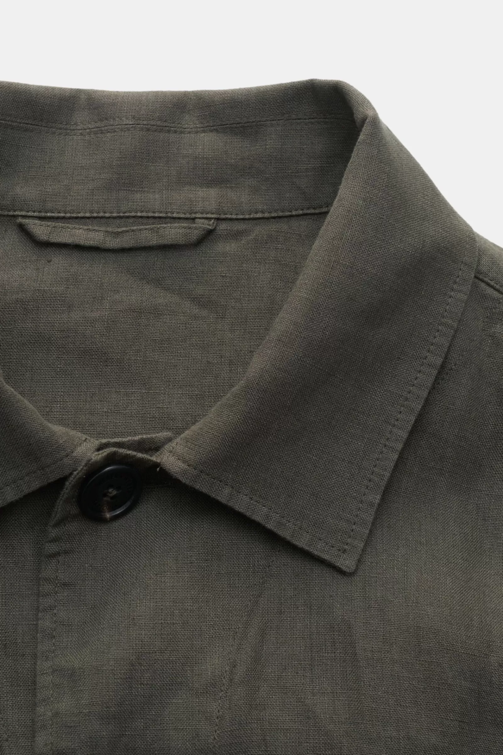 Weber + Weber Linen Overshirt 'Linen Light Overshirt' Olive>Weber+Weber Fashion