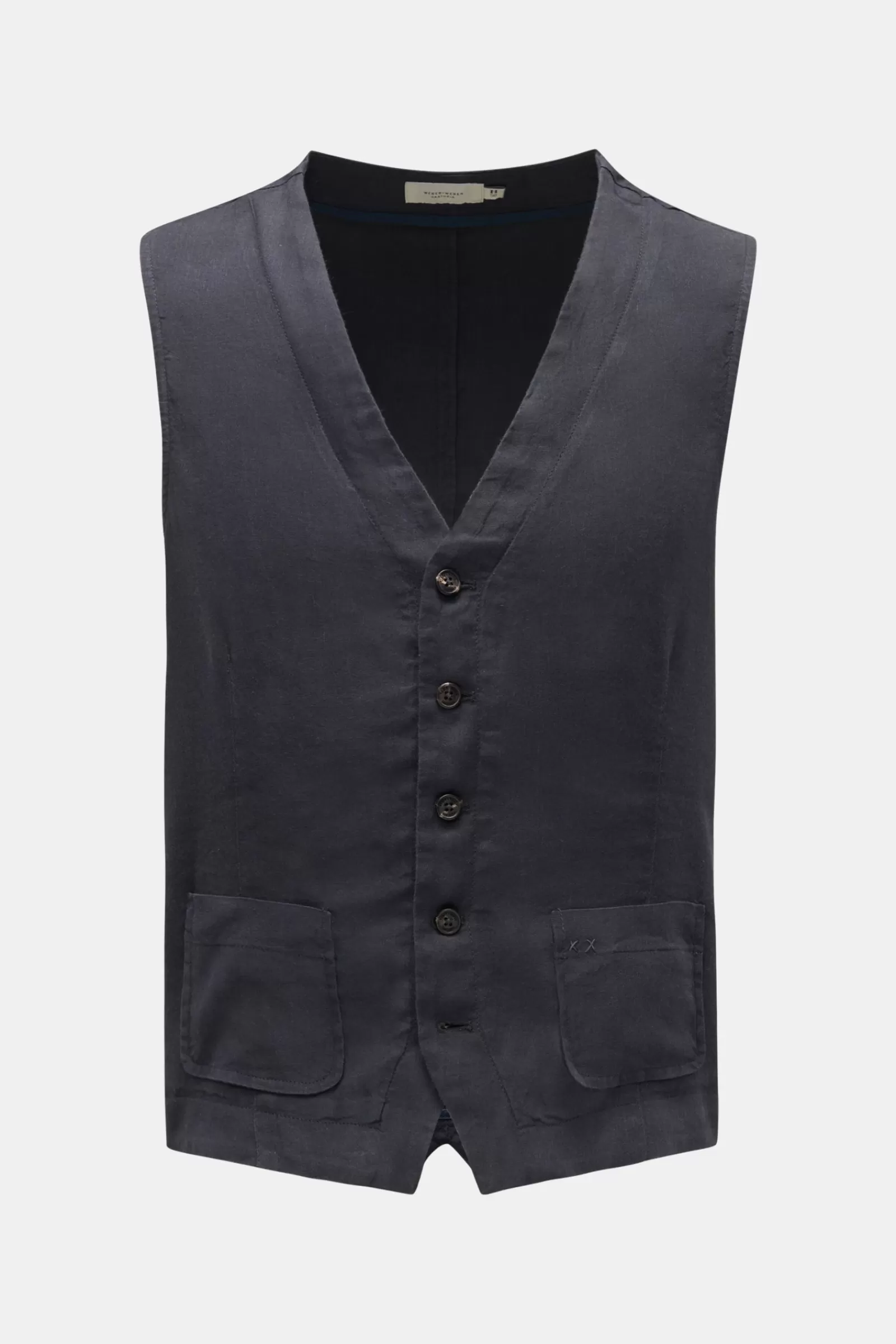 Waistcoat 'Linen Tencel Travel Gilet' Navy>Weber+Weber Cheap