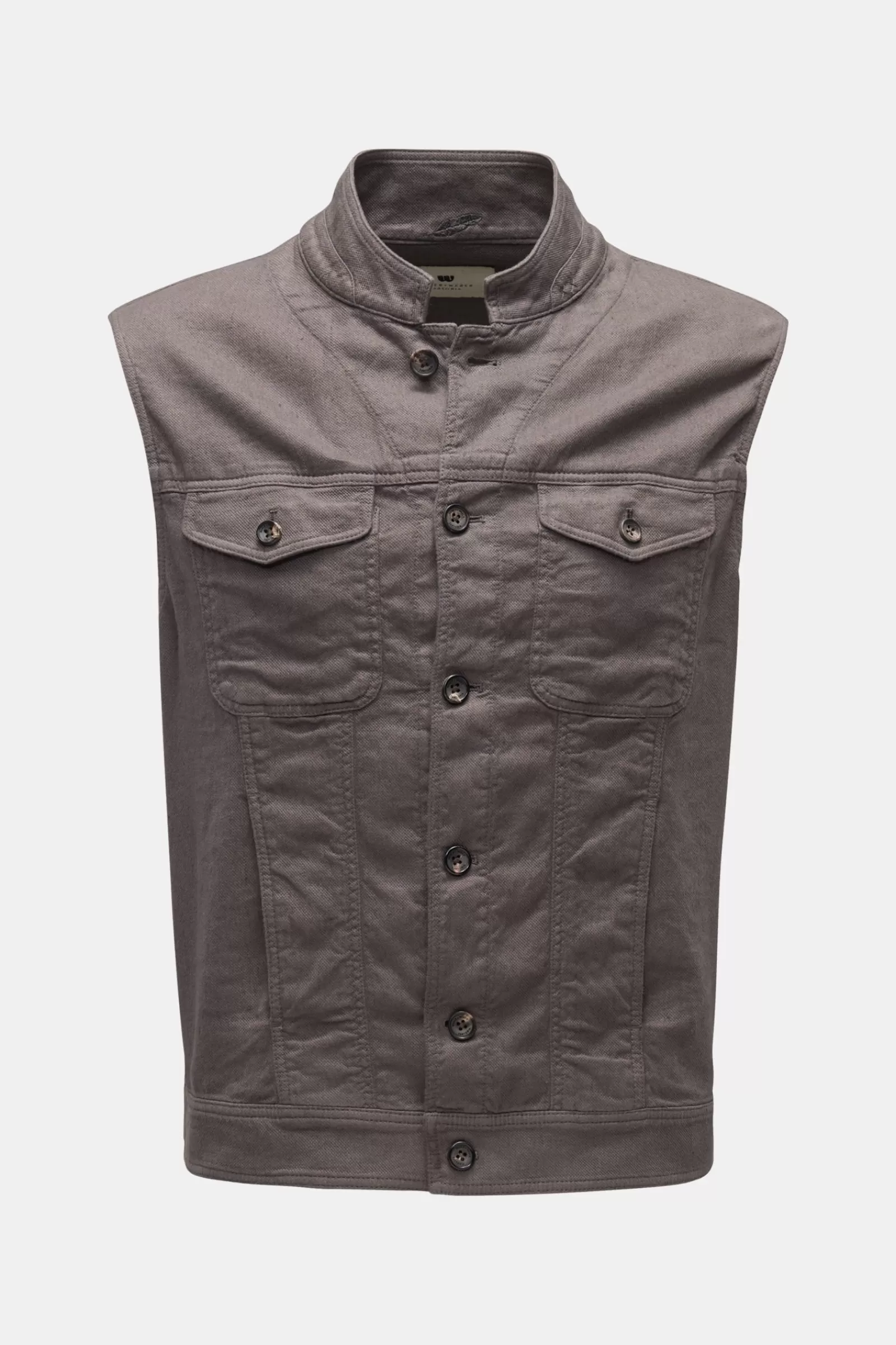 Waistcoat 'Military Drill Vest' Grey>Weber+Weber Fashion