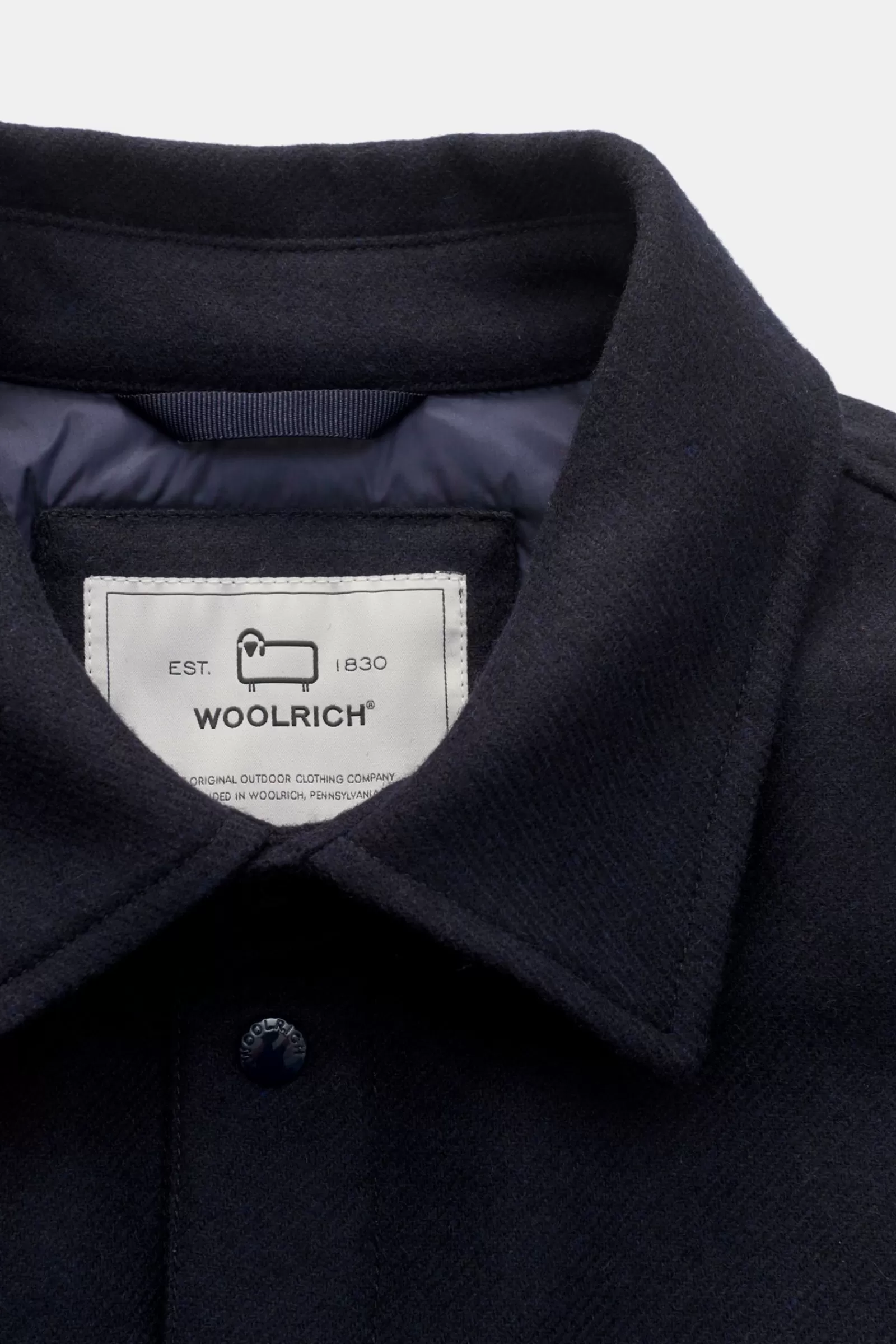 Down Overshirt Navy>Woolrich Flash Sale