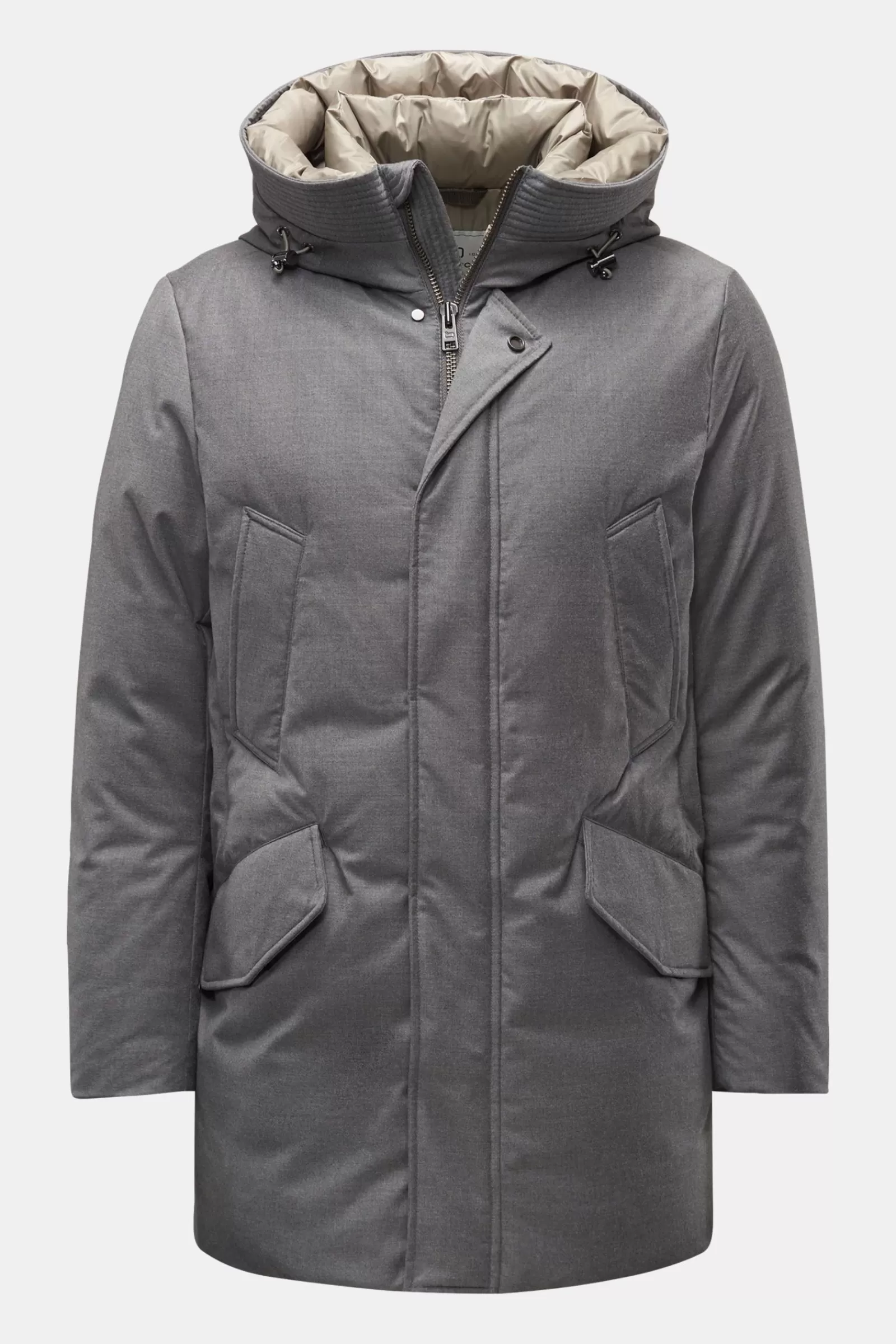 Down Parka 'Luxe Wool Silk' Grey>Woolrich Store