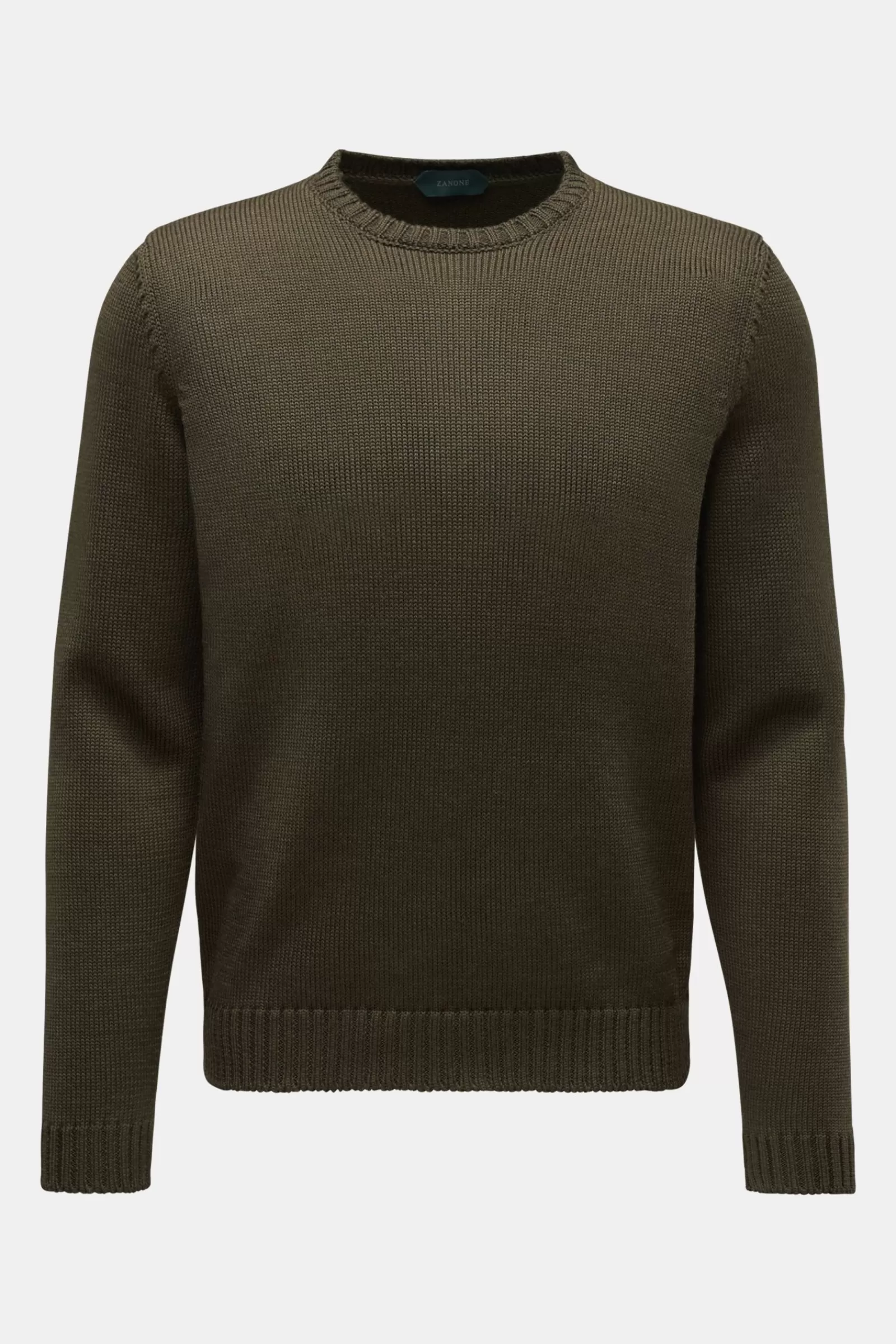 Crew Neck Jumper Olive^Zanone Best Sale