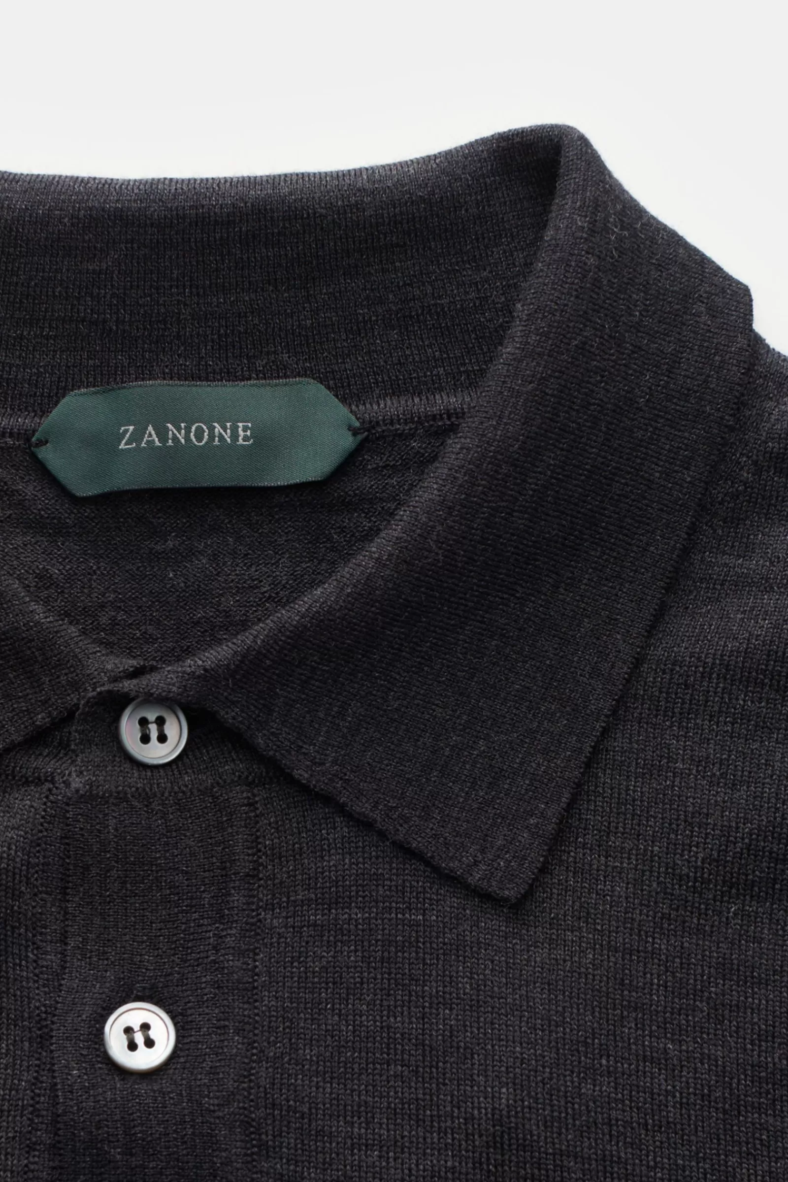 Fine Knit Polo Anthracite^Zanone Best Sale