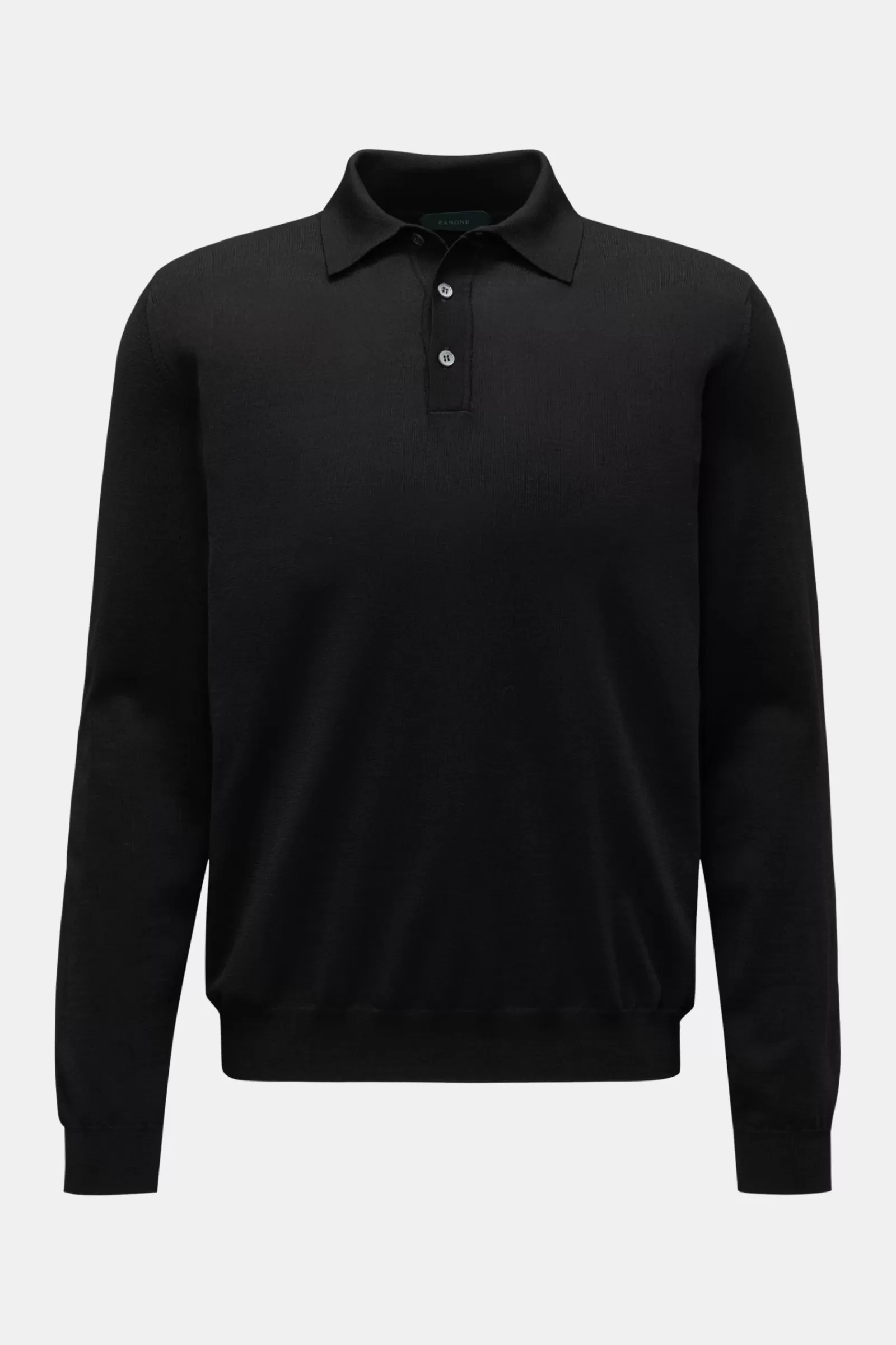 Fine Knit Polo Black^Zanone Cheap