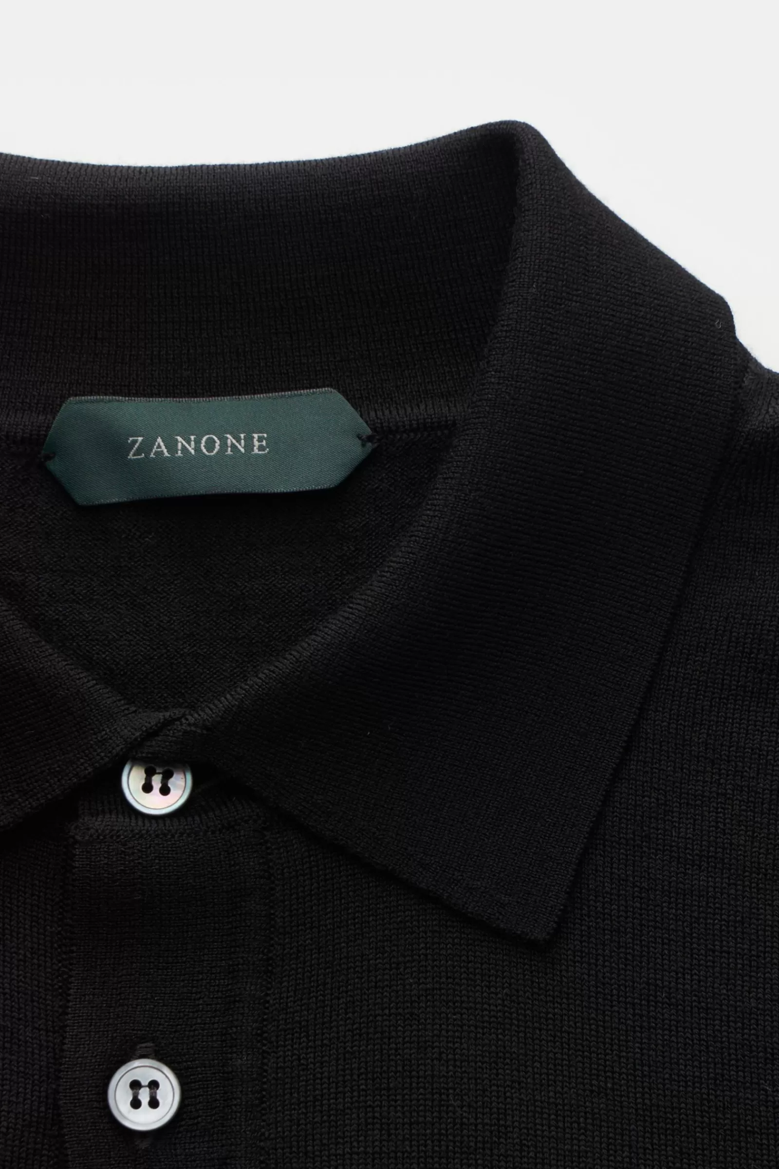 Fine Knit Polo Black^Zanone Cheap