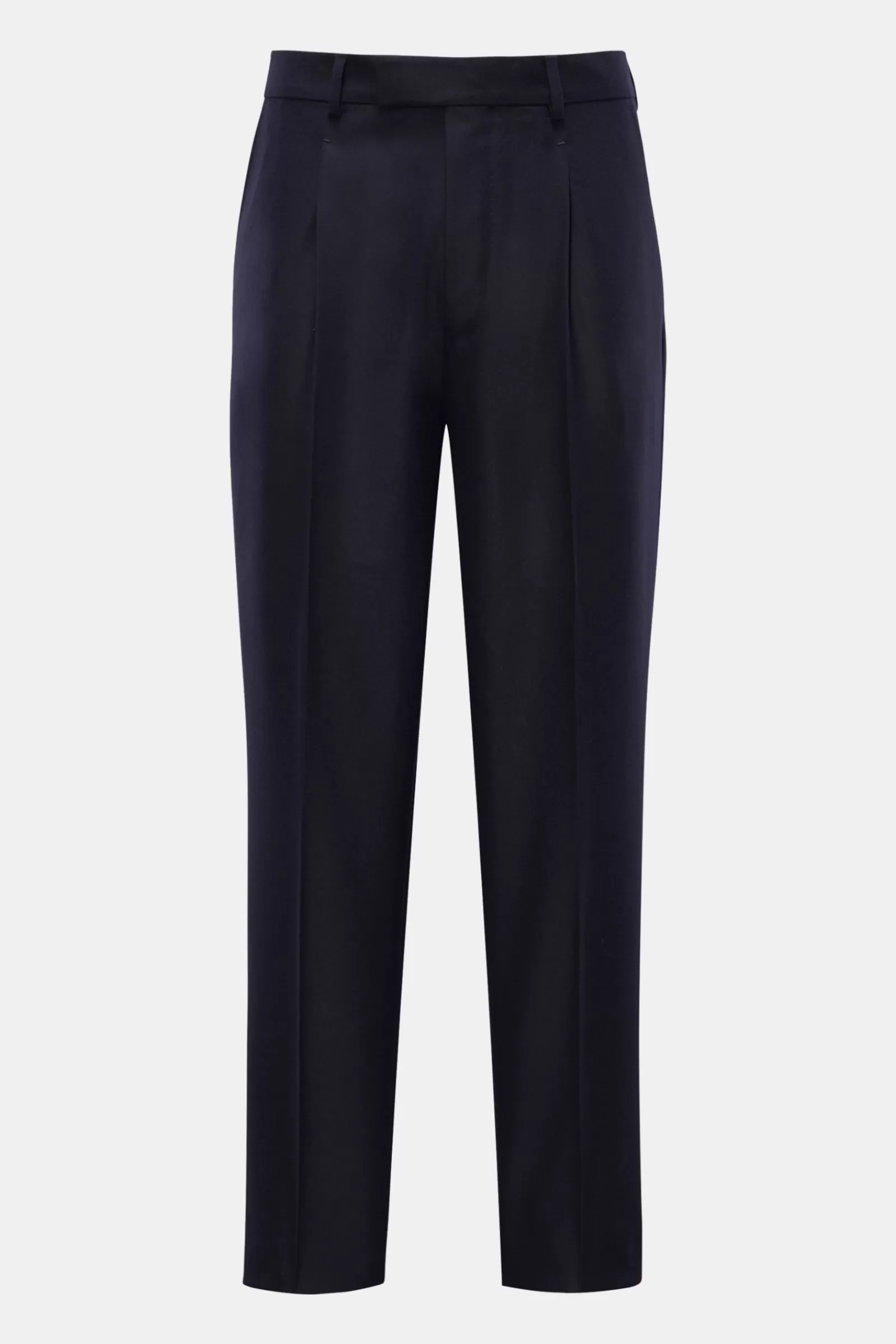 Wool Trousers 'Pleated Fit' Navy>Zegna Fashion